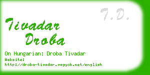 tivadar droba business card